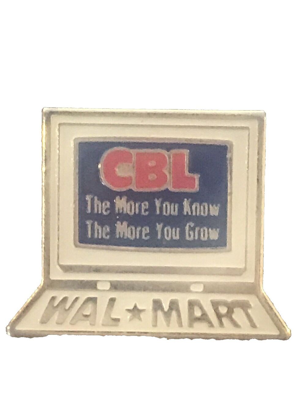 Walmart Lapel Pin CBL Computer The More You Know The More You Grow Vintage 1990s